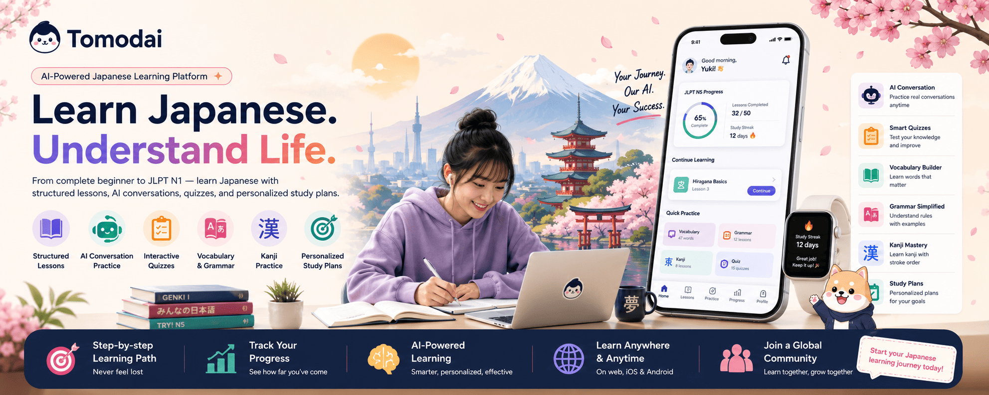 brings you one step closer to achieving your Japanese learning goal